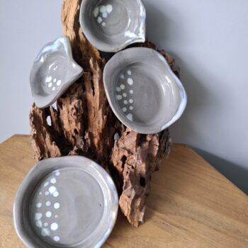 Zestaw szarych miseczek