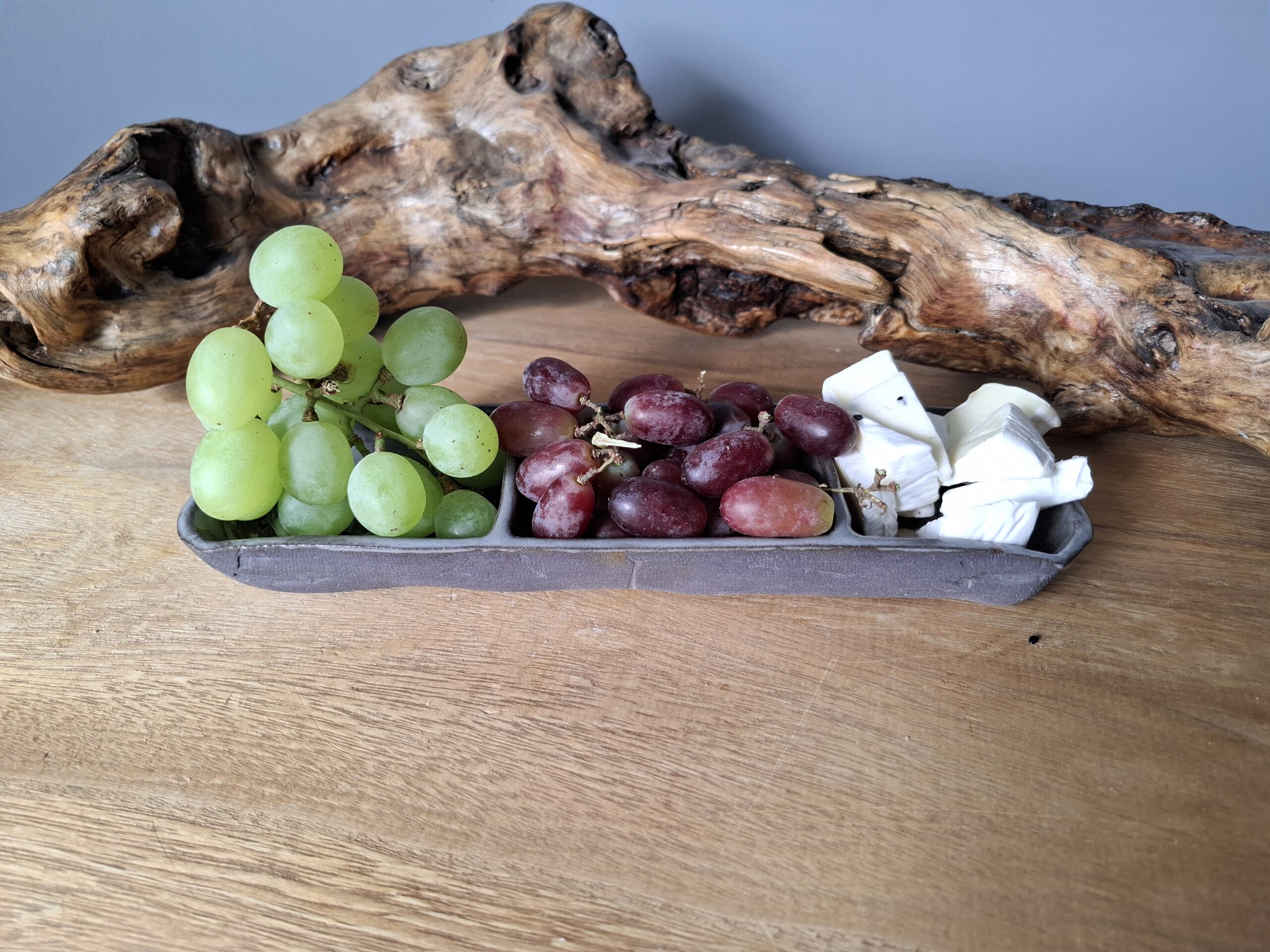 Podłużna miska w kwiaty z przegródkami - obrazek 2