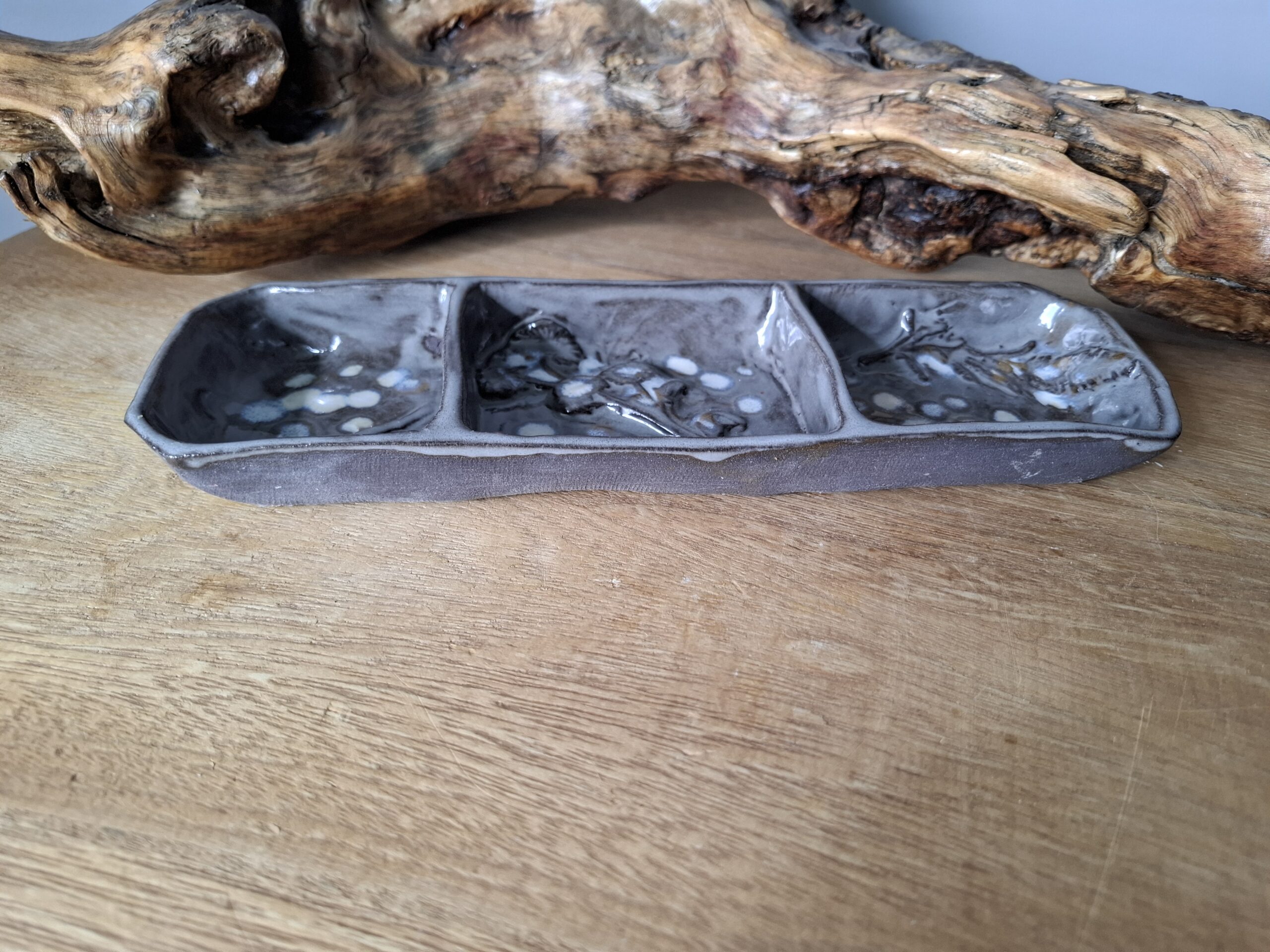 Podłużna miska w kwiaty z przegródkami - obrazek 6