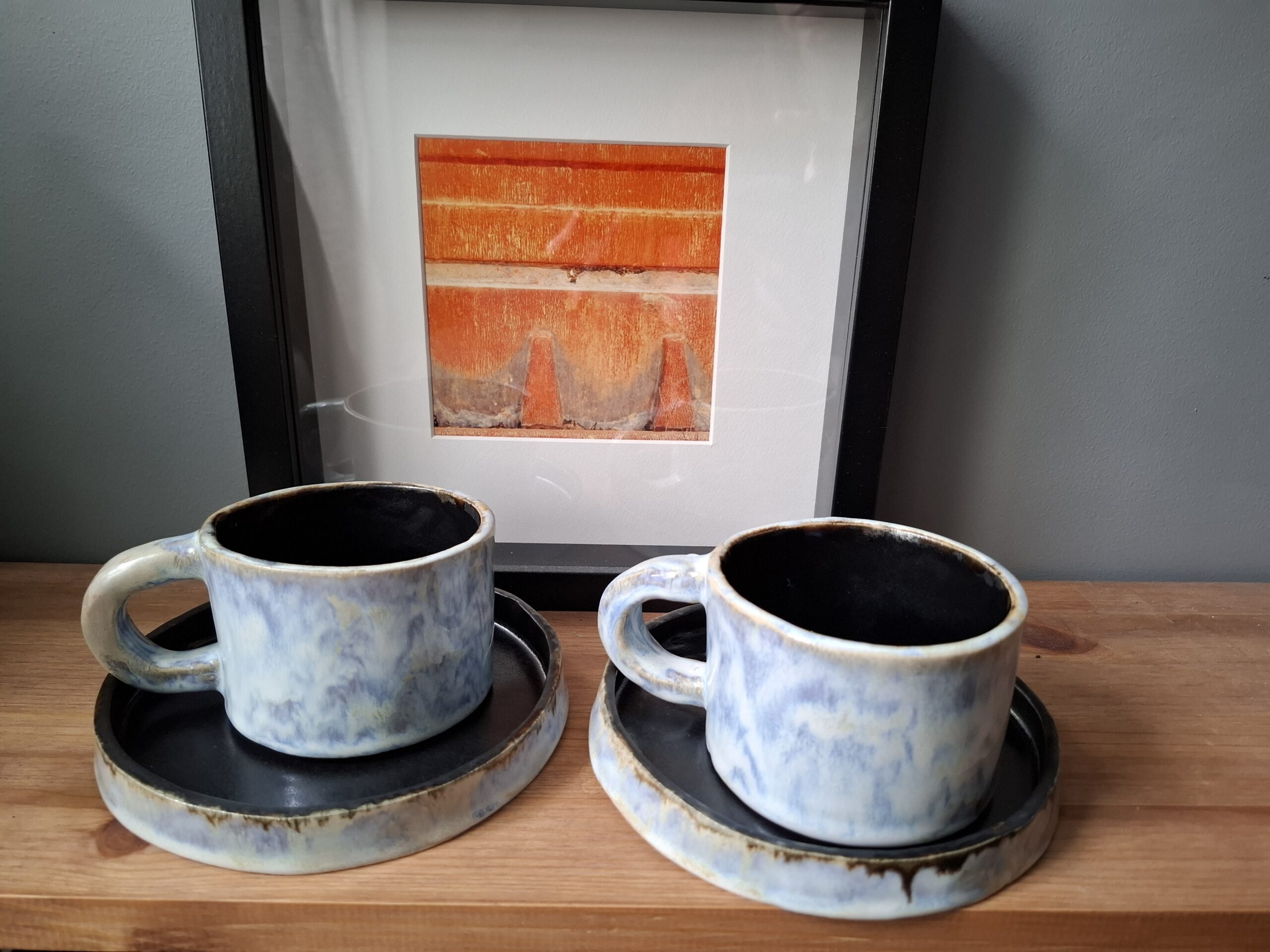 Zestaw filiżanek ze spodkami - Grey - obrazek 2