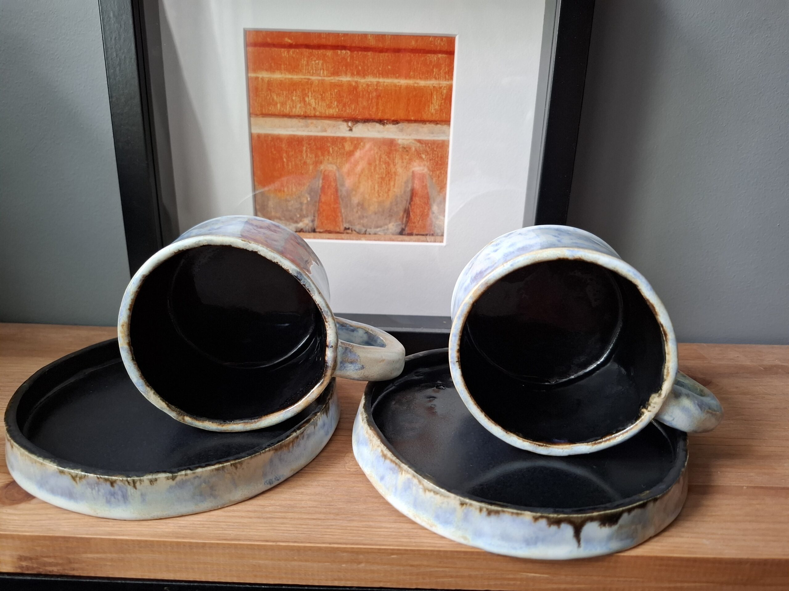 Zestaw filiżanek ze spodkami - Grey - obrazek 4