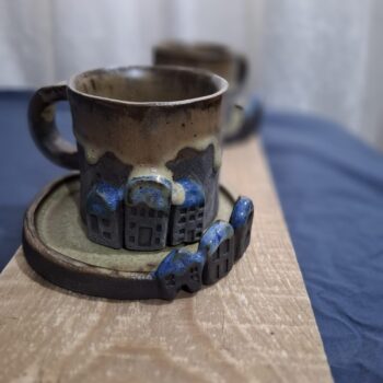 Zestaw kubków – domki piaskowe