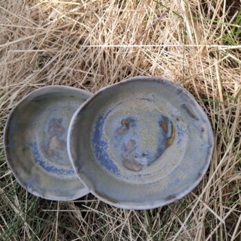 Zestaw miseczek niebiesko beżowe